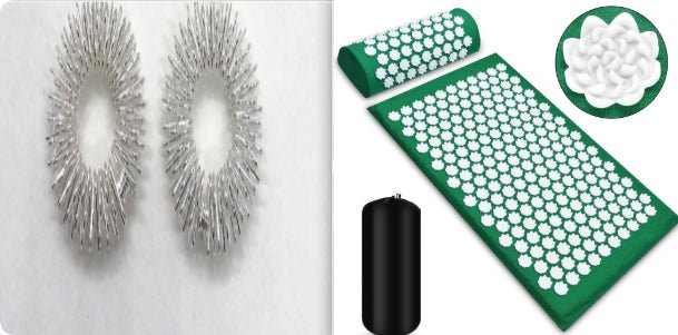Acupressure Massage Mat With Needles Set Back Massager For Neck Foot Kuznetsov's Applicator Massage Pad Yoga Mat With Pillow - Veltrix