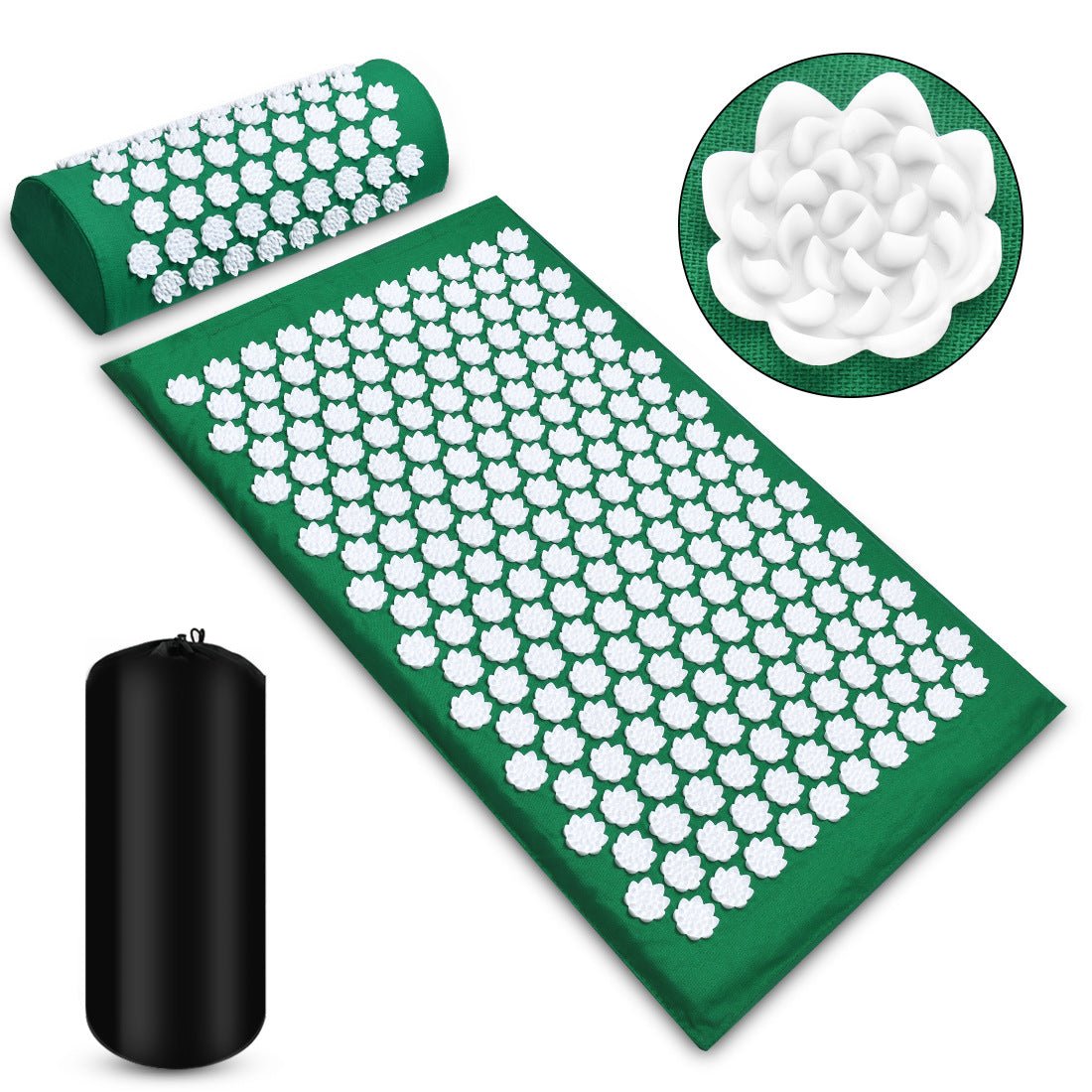 Acupressure Massage Mat With Needles Set Back Massager For Neck Foot Kuznetsov's Applicator Massage Pad Yoga Mat With Pillow - Veltrix