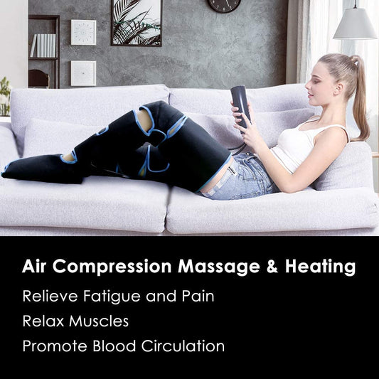 Leg Massager With Heat On Knee Cordless Air Compression For - Veltrix