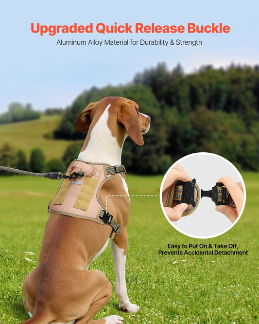 Dog Harness For Large Dogs No Pull Tactical Dog Harness Adjustable Pet Vest - Veltrix