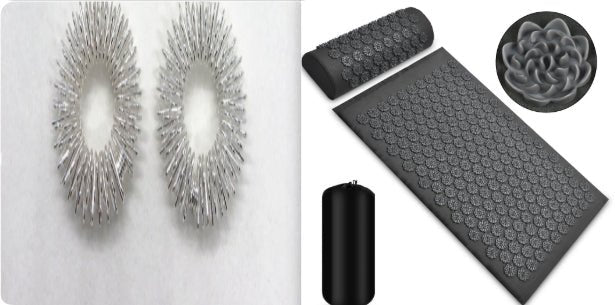 Acupressure Massage Mat With Needles Set Back Massager For Neck Foot Kuznetsov's Applicator Massage Pad Yoga Mat With Pillow - Veltrix