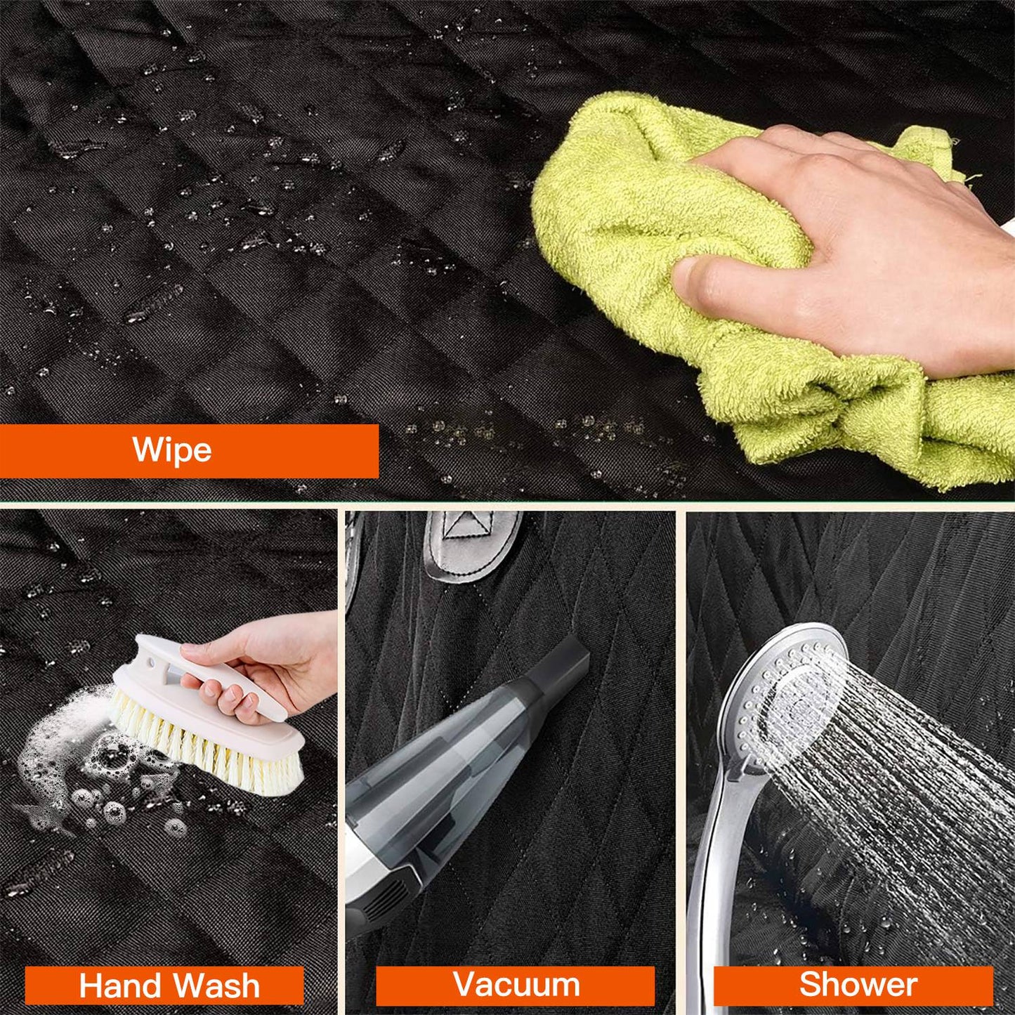 1Pc Dog Car Seat Cover Waterproof Scratchproof Pet Car Rear Protector Mat Pet Back Seat Cover With Dog Seat Belt For Car Truck SUV - Veltrix