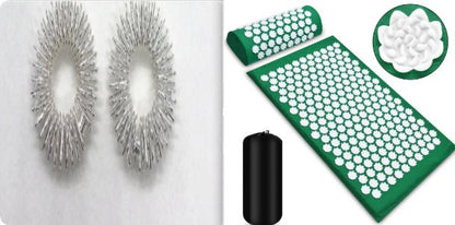 Acupressure Massage Mat With Needles Set Back Massager For Neck Foot Kuznetsov's Applicator Massage Pad Yoga Mat With Pillow - Veltrix