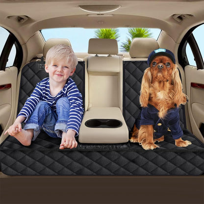 1Pc Dog Car Seat Cover Waterproof Scratchproof Pet Car Rear Protector Mat Pet Back Seat Cover With Dog Seat Belt For Car Truck SUV - Veltrix