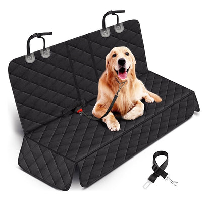 1Pc Dog Car Seat Cover Waterproof Scratchproof Pet Car Rear Protector Mat Pet Back Seat Cover With Dog Seat Belt For Car Truck SUV - Veltrix